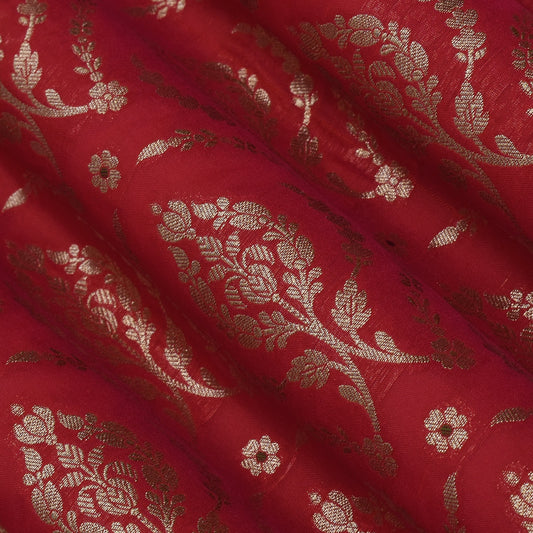 Magenta Color Brocade Fabric