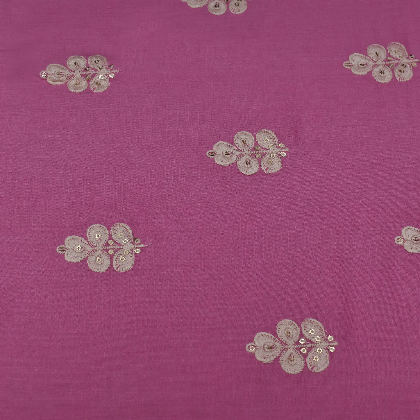 Pink Color Cotton Booti Fabric