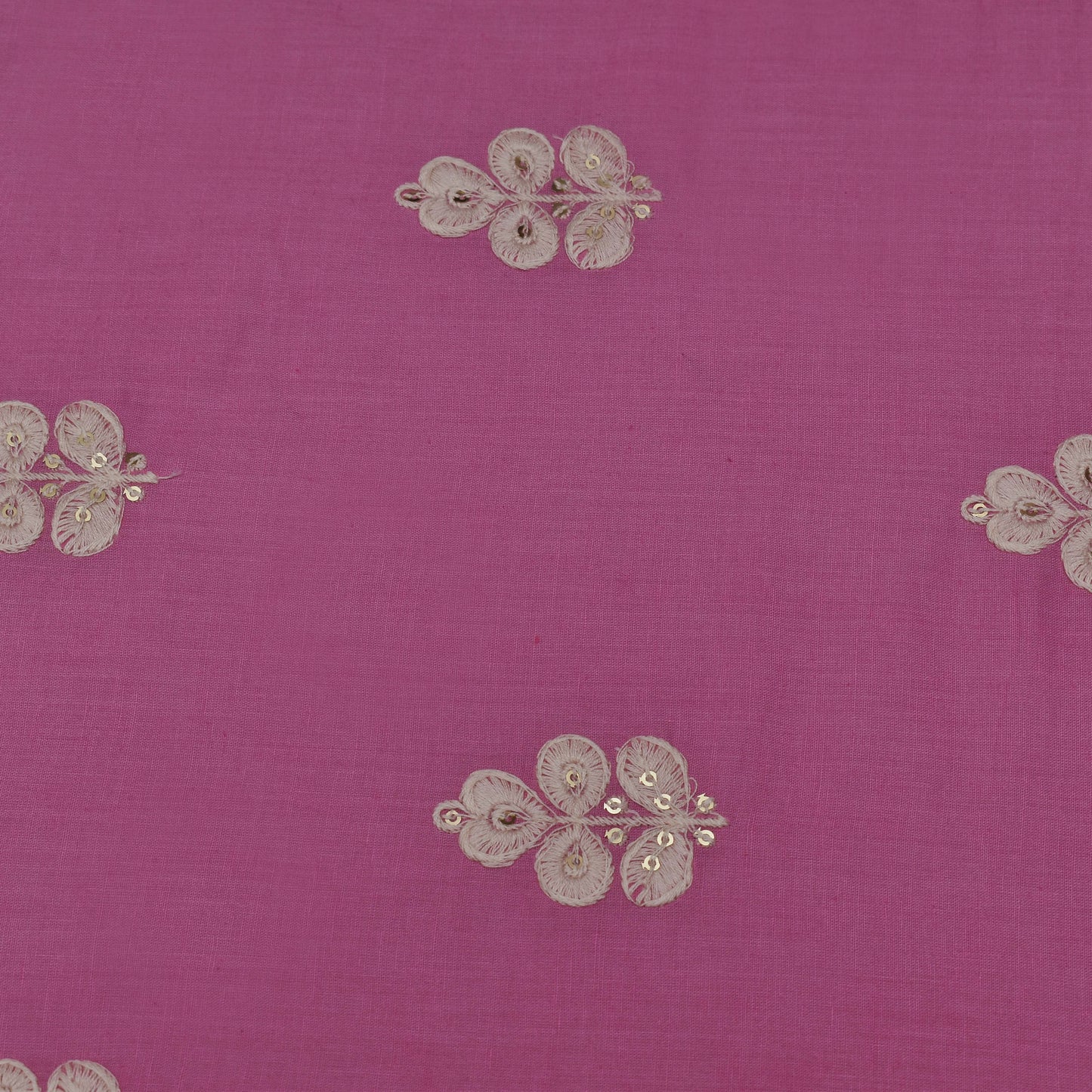 Pink Color Cotton Booti Fabric