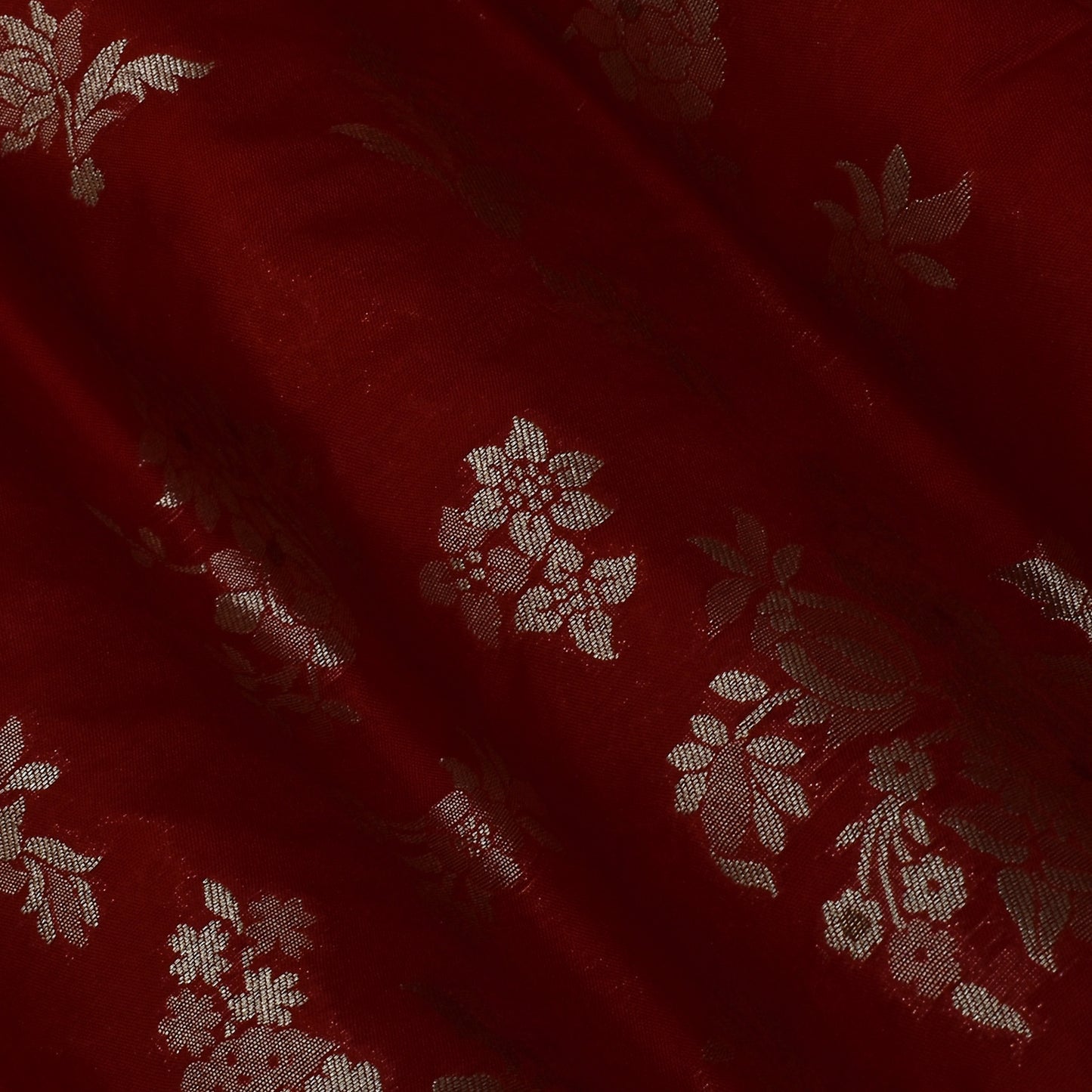 Red Color Brocade Fabric