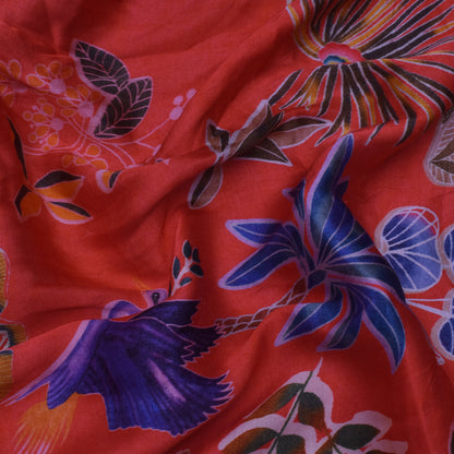 Multi Color Modal Satin Print Fabric