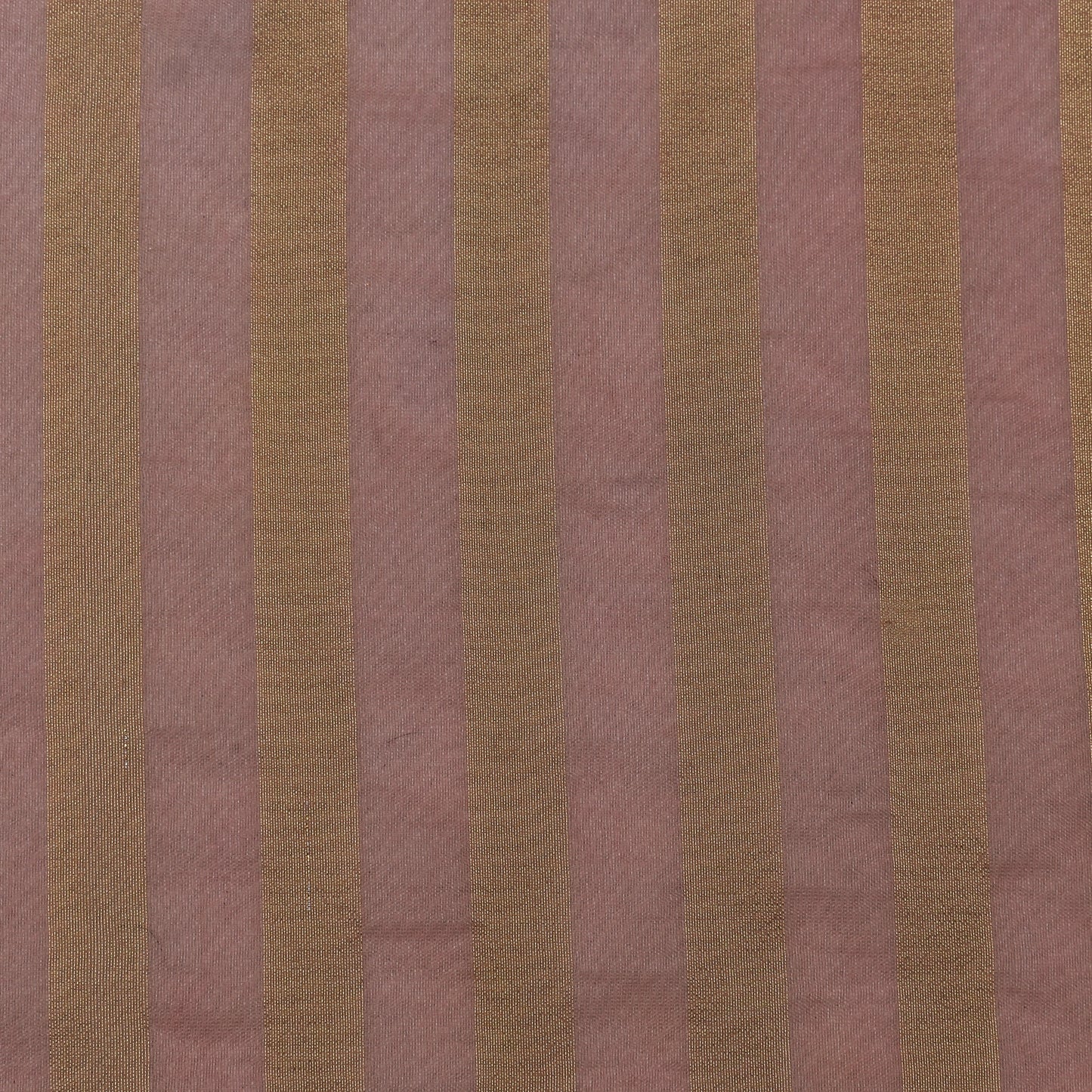 Gajri Color Organza Zari Stripe Fabric