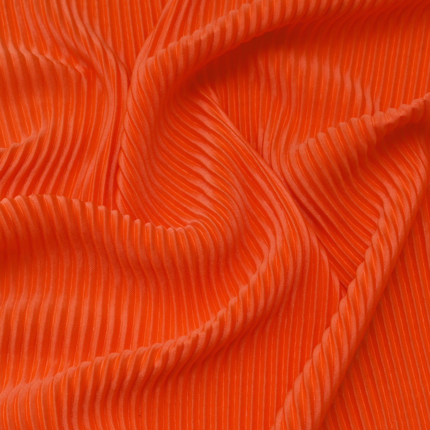 Orange Color Crush Satin Lycra Fabric