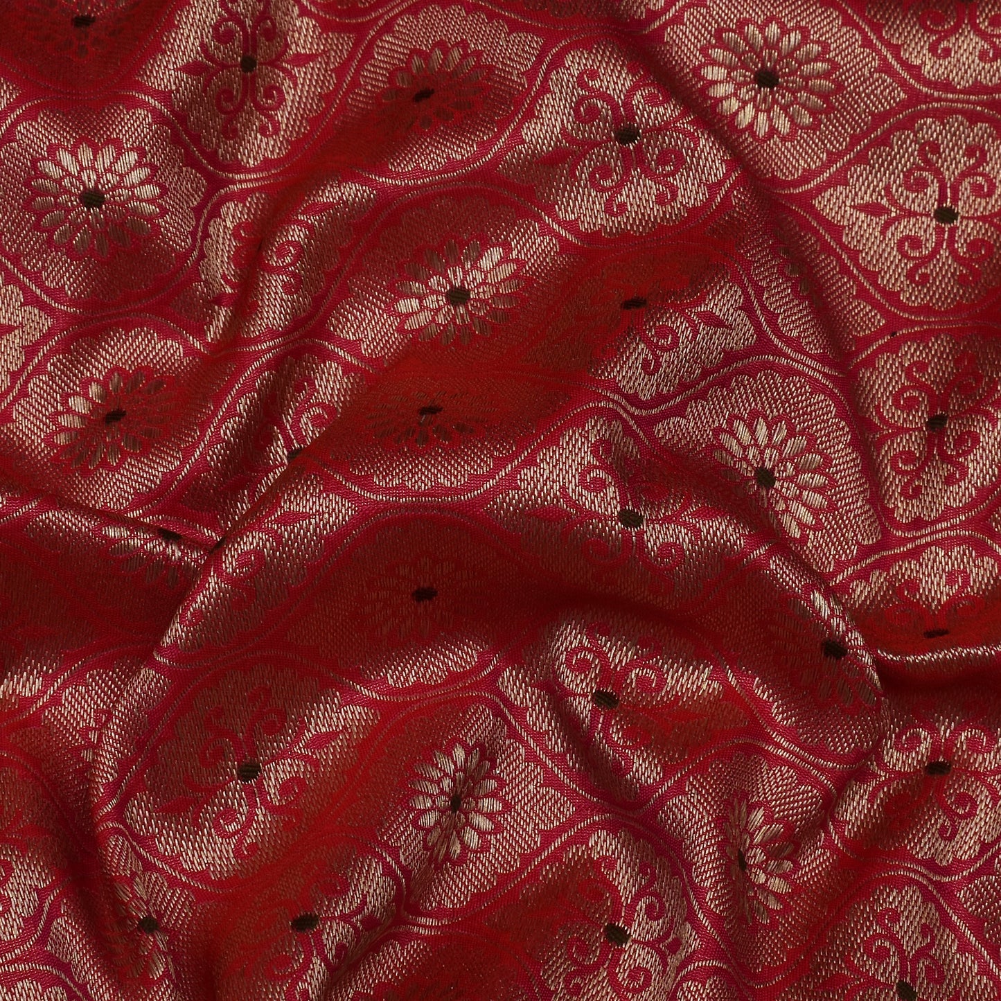 Rani Color Katan Meena Brocade Fabric