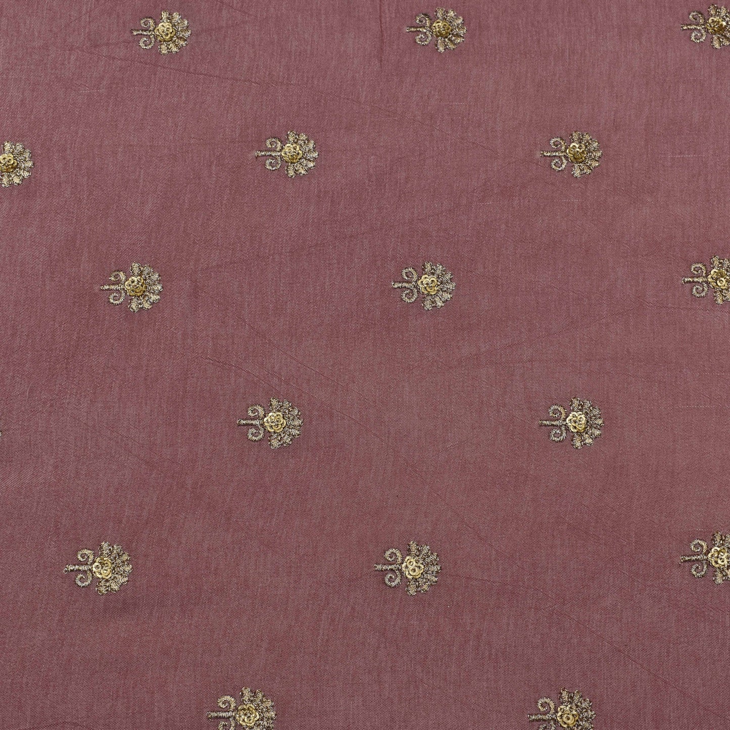 Peach Color Dyed Dola Embroidery Fabric