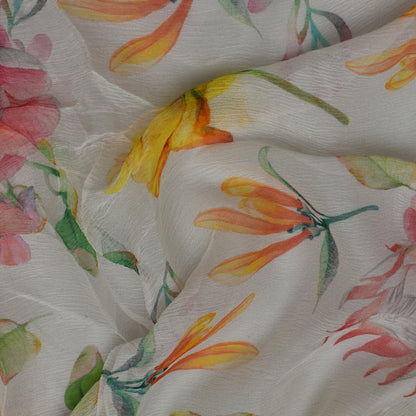 Multi Color Chiffon Hydra Print Fabric