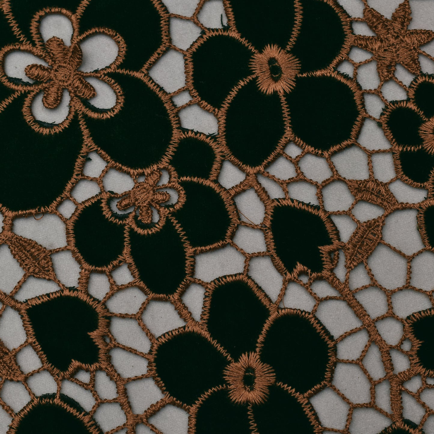 Green Color Velvet Cut Work Fabric