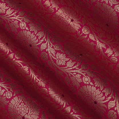 Pink Color Katan Meena Brocade Fabric