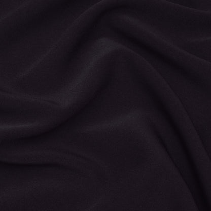 Plum Purple Solid Color Banana Crepe Fabric