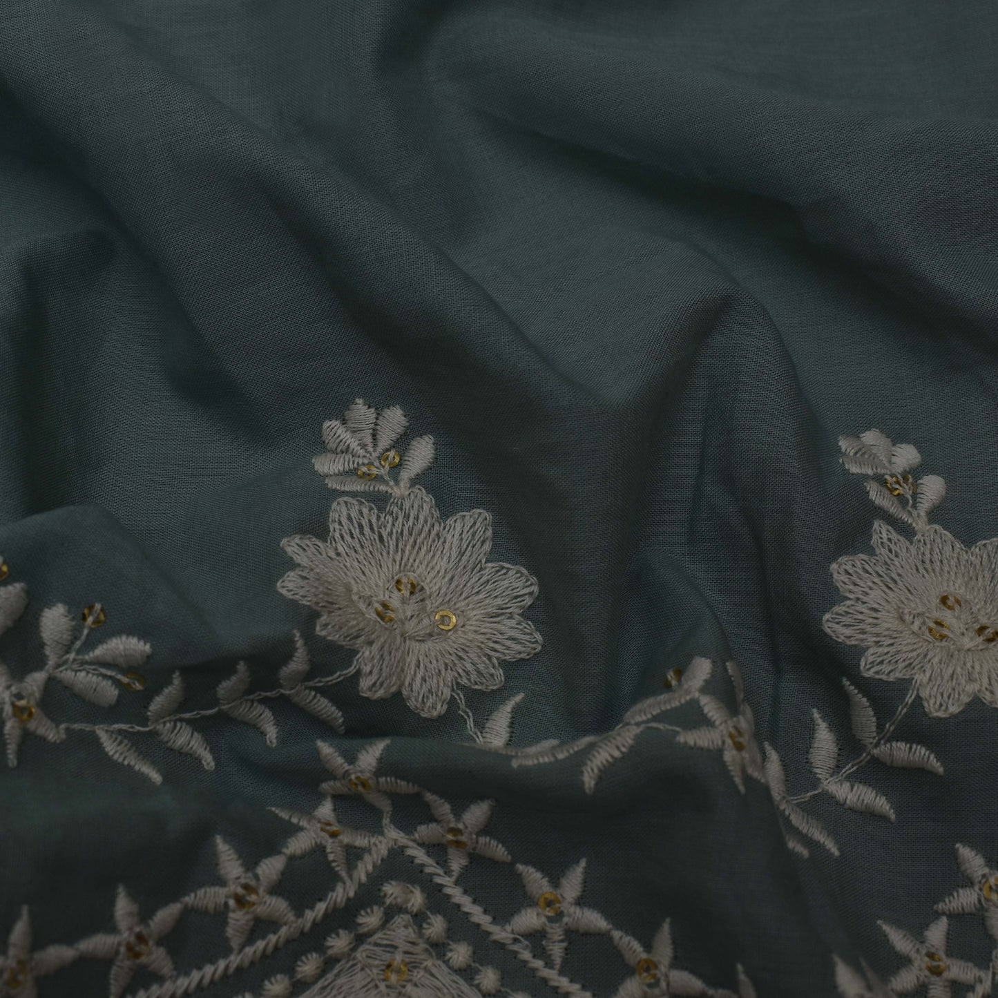 Colored Color Cotton Plazo Embroidery Fabric