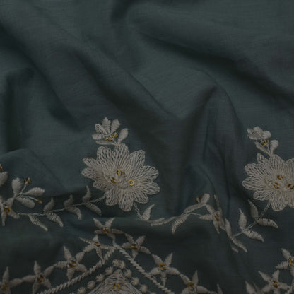 Colored Color Cotton Plazo Embroidery Fabric