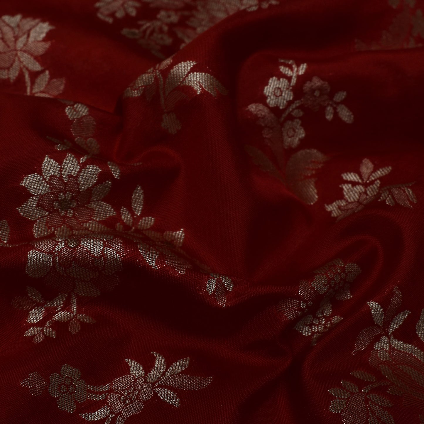 Red Color Brocade Fabric