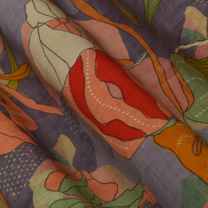 Multi Color Crepe Print Fabric (Cut Pieces 3Mtr)