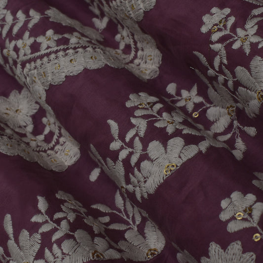 Colored Color Cotton Embroidery Fabric