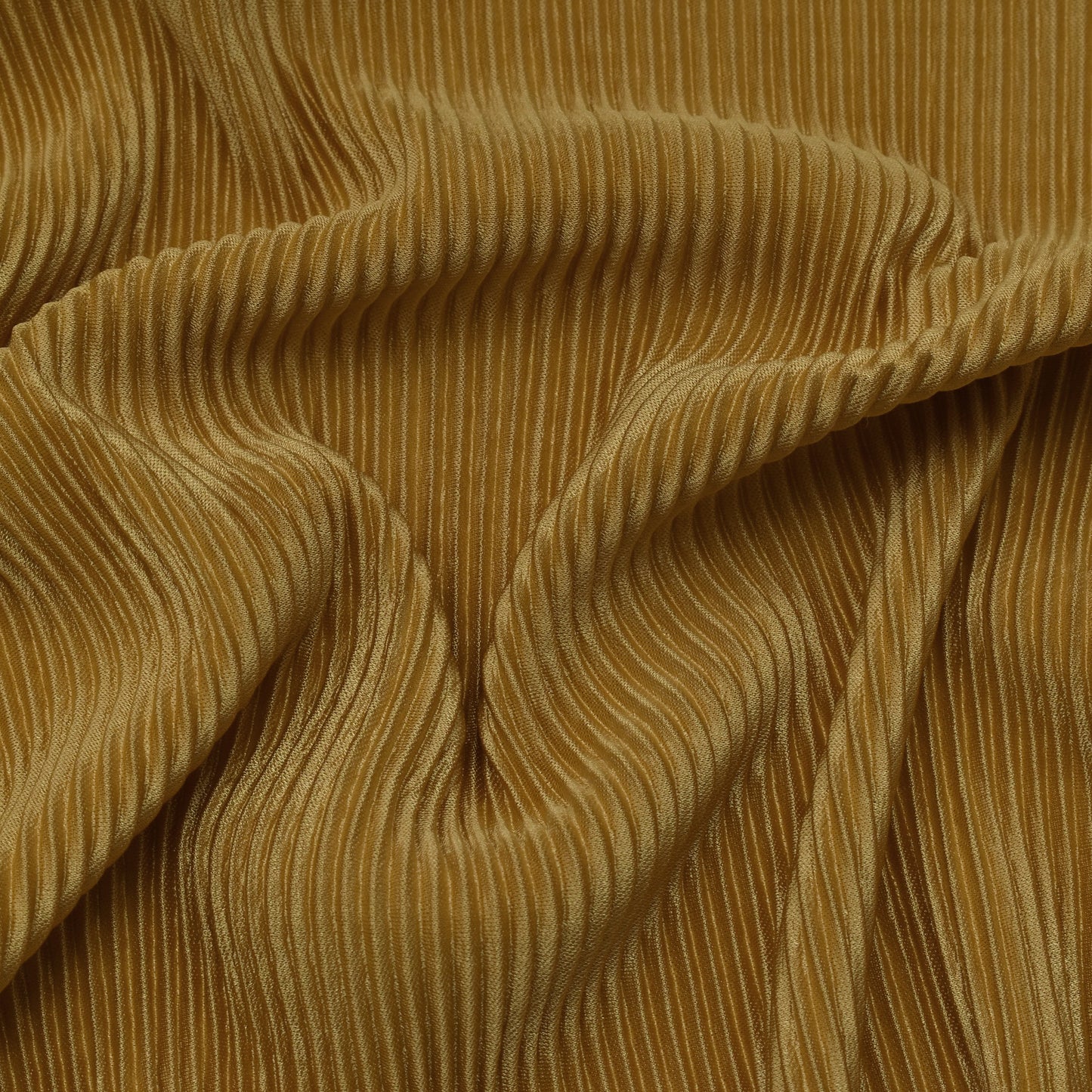 Mustard Color Crush Satin Fabric