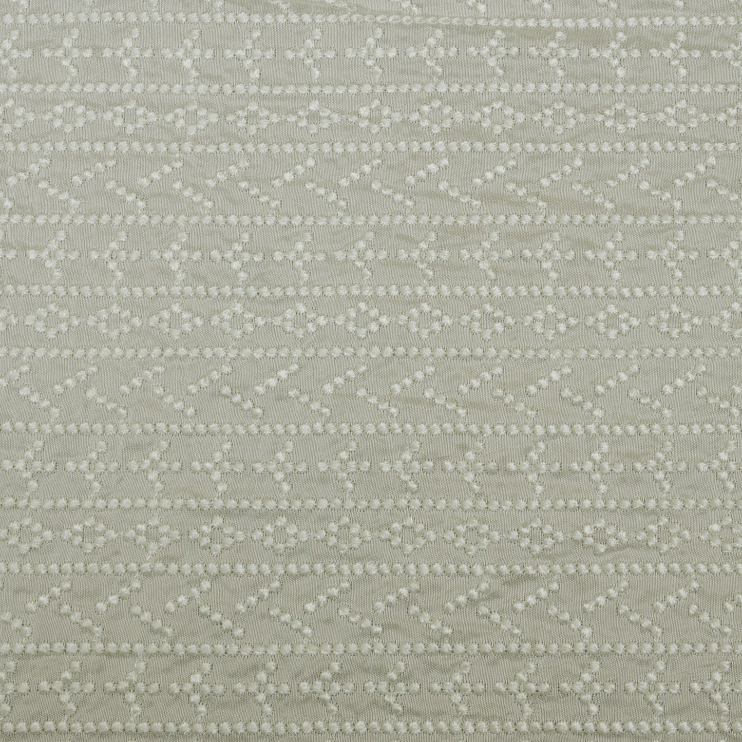 White Color Slub Silk Embroidery Fabric