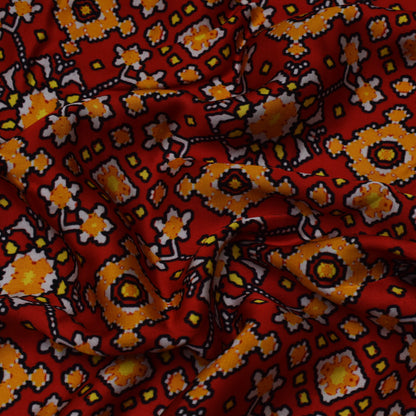 Multi Color Modal Satin Print Fabric