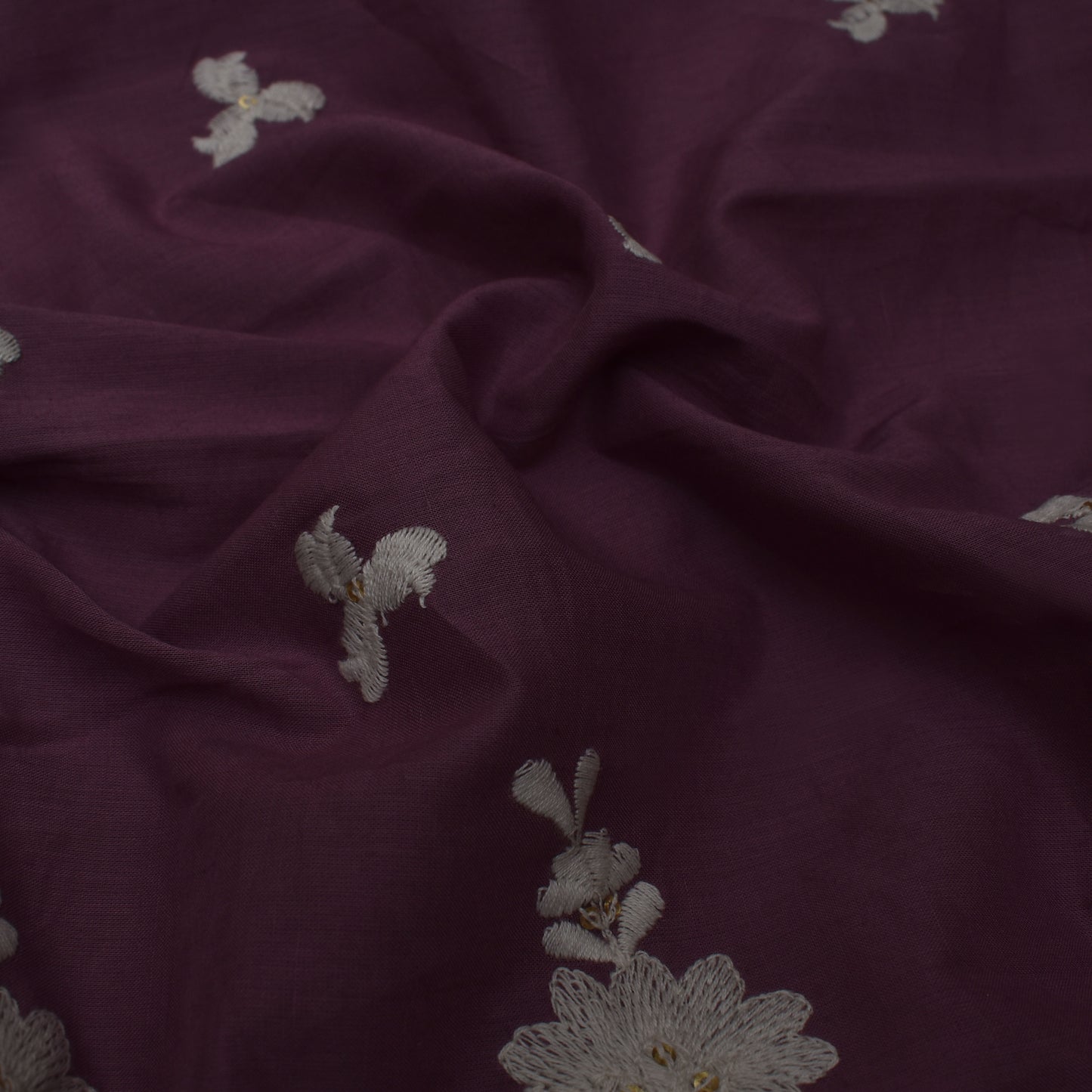 Colored Color Cotton Embroidery Fabric