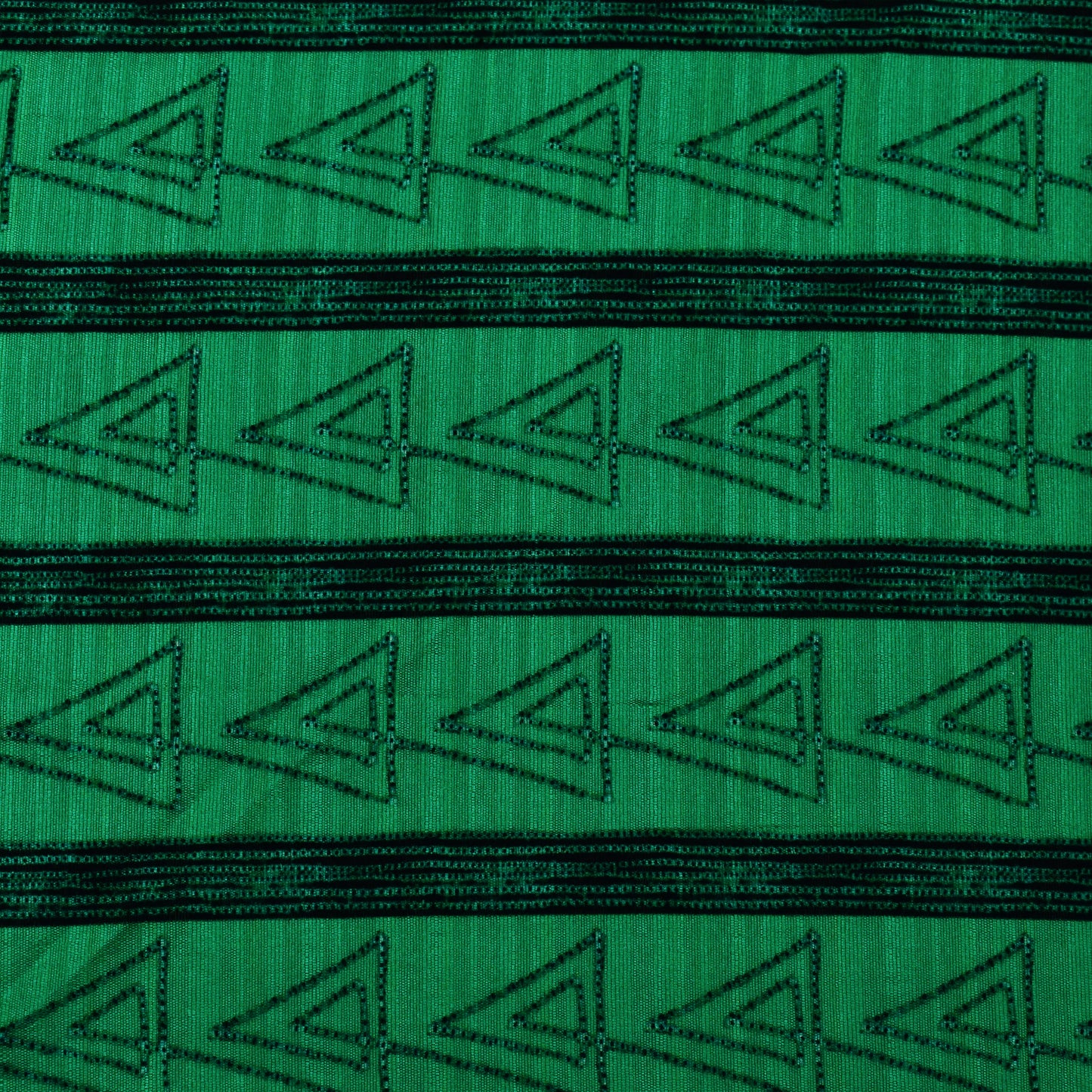 Green Color Tussar Silk Print Fabric