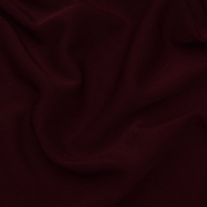 Mahogany Red Solid Color Banana Crepe Fabric