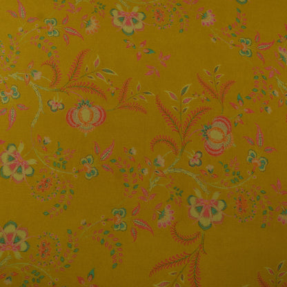 Multicolor Chinon Floral Print Fabric