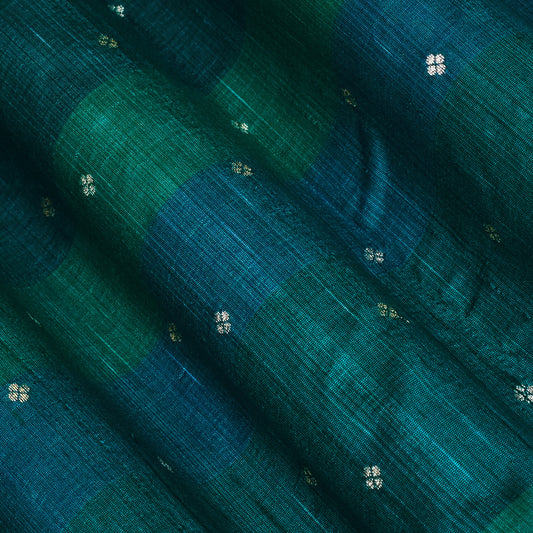 Multi Color Katan Dupion Brocade Fabric