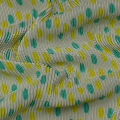 Multi Colored Crush Satin Print Fabric