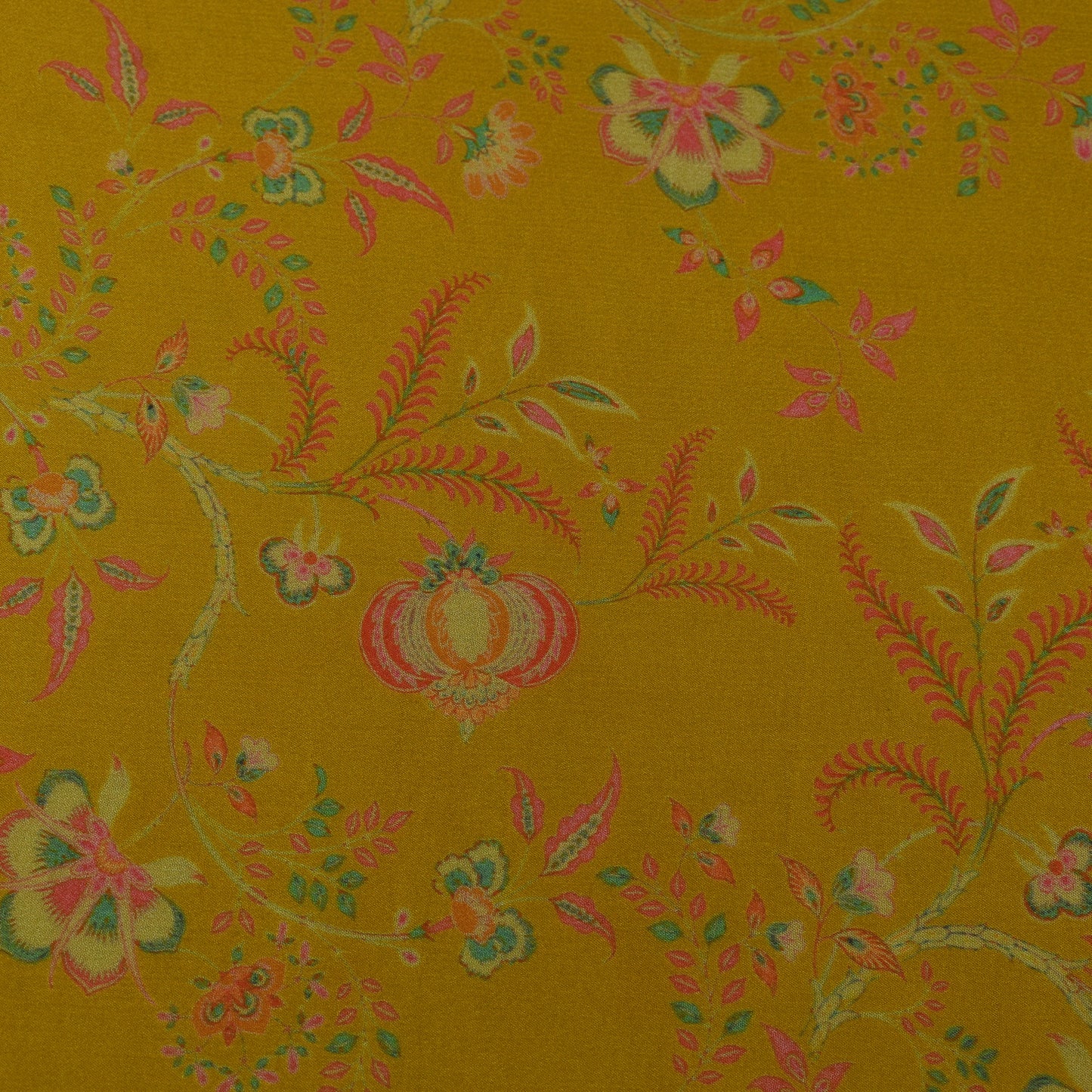 Multicolor Chinon Floral Print Fabric