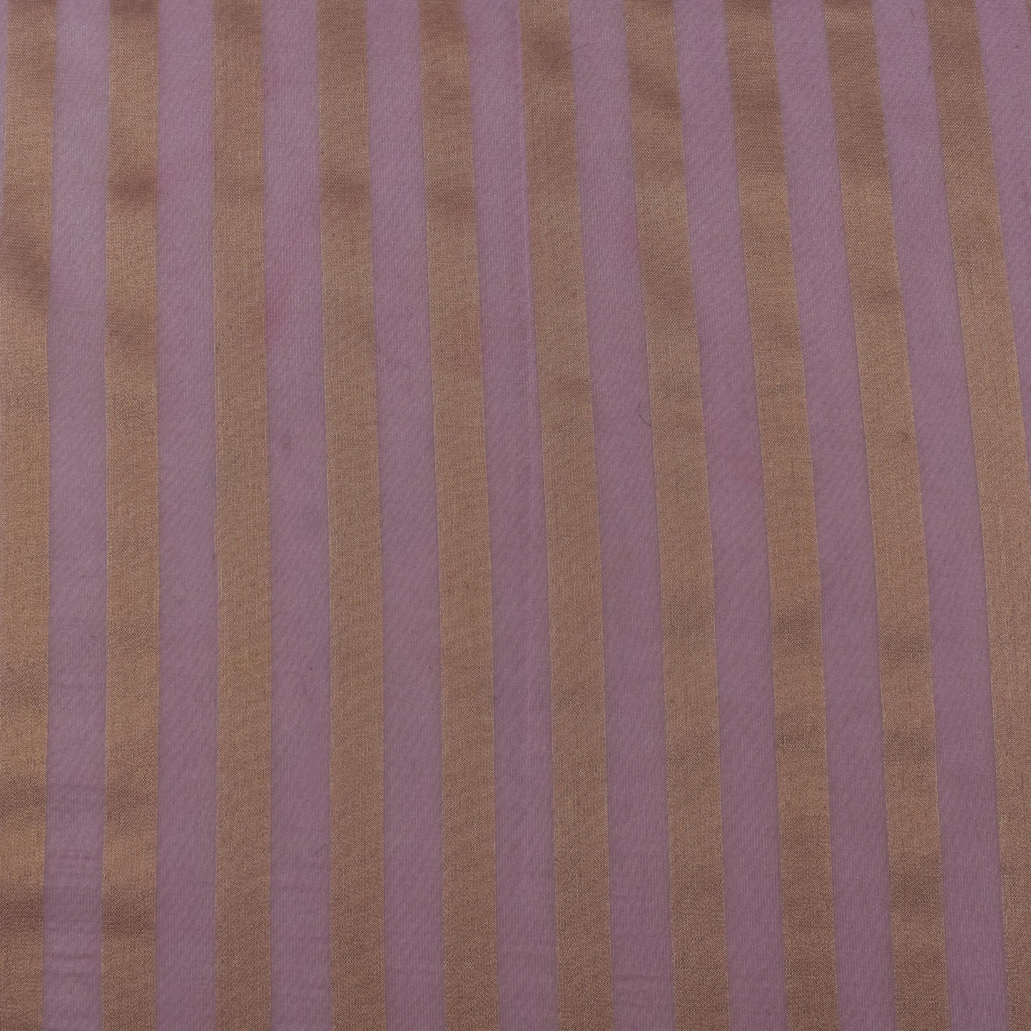 Lavender Color Organza Zari Stripe Fabric