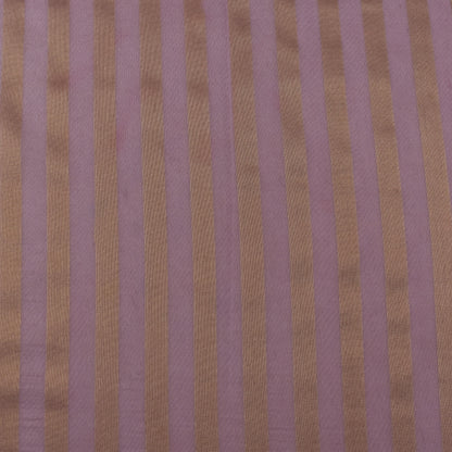 Lavender Color Organza Zari Stripe Fabric