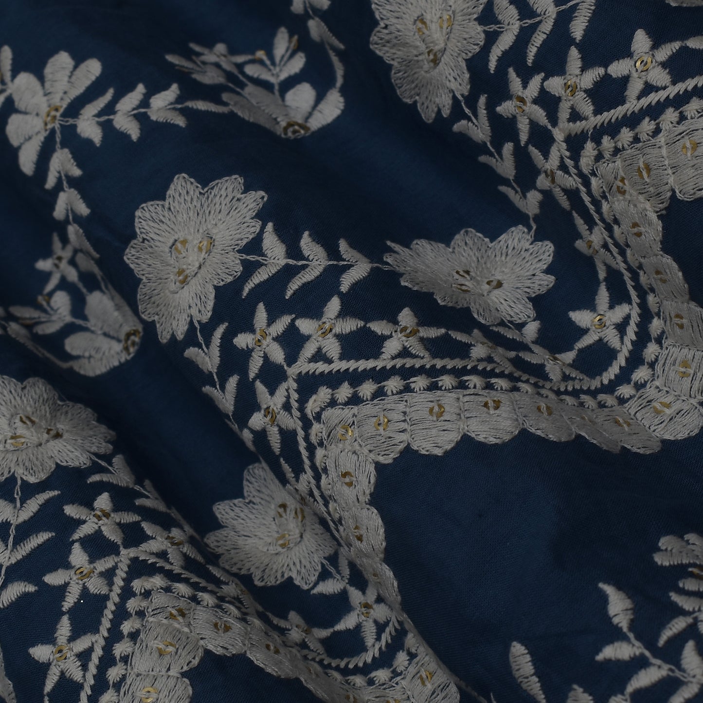 Colored Color Cotton Embroidery Fabric