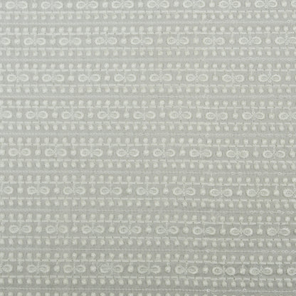 White Color Slub Silk Embroidery Fabric