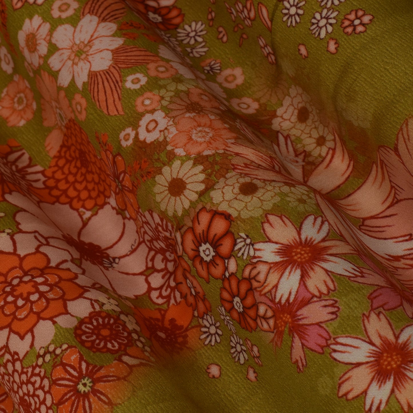 Multi Color Modal Satin Print Fabric