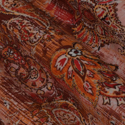 Multi Color Modal Satin Print Fabric