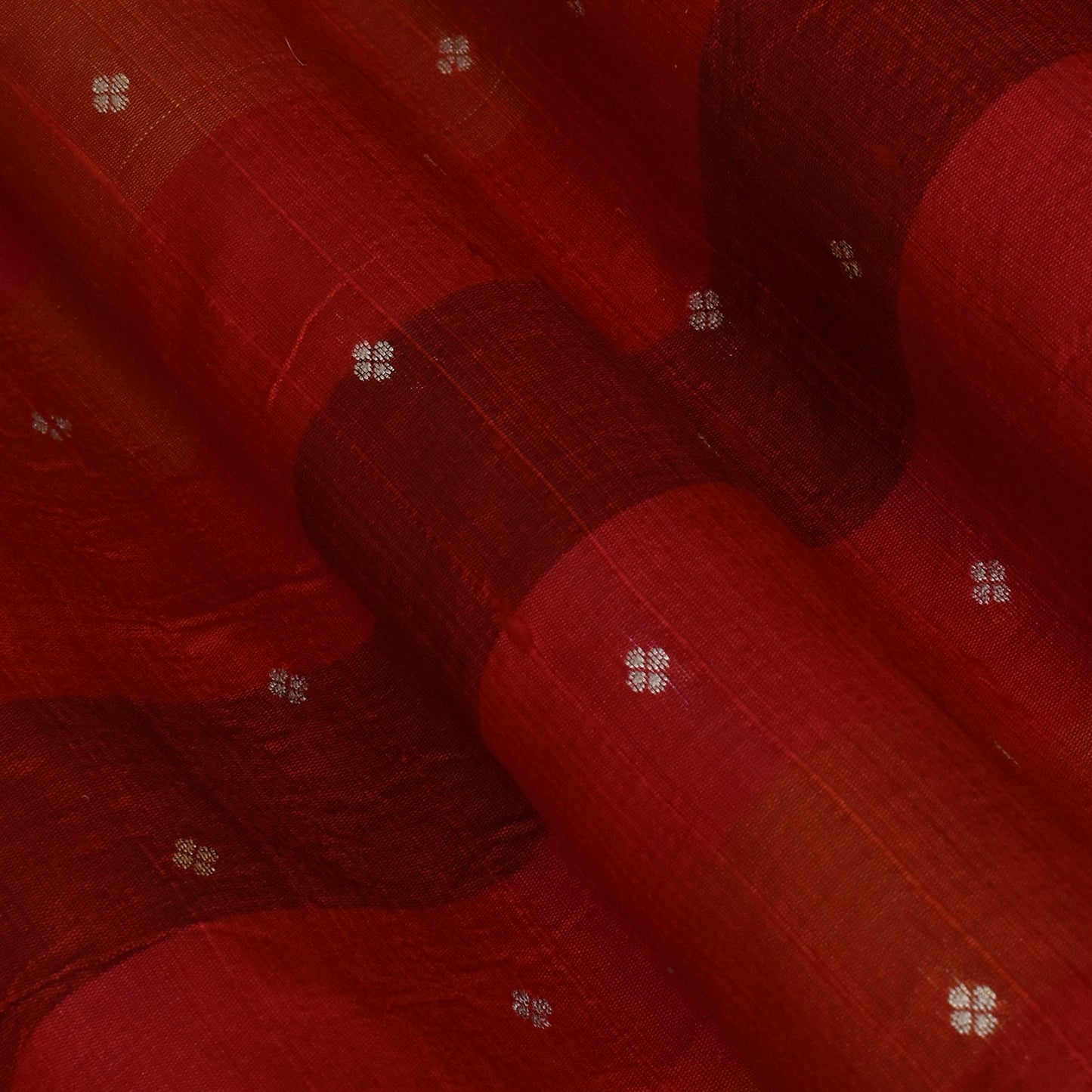 Multi Color Katan Dupion Brocade Fabric