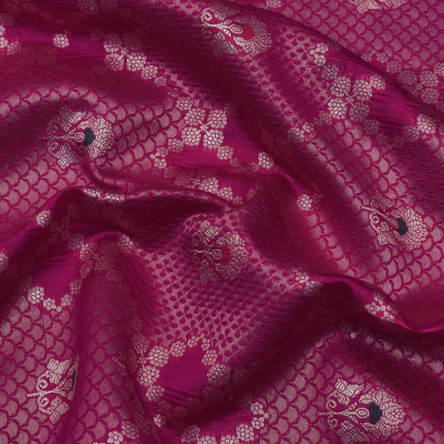 Rani Color Katan Meena Brocade Fabric