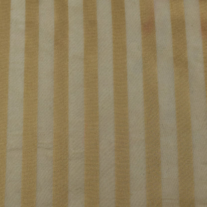 Beige  Color Organza Zari Stripe Fabric