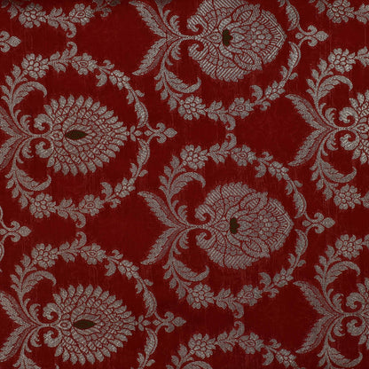 Red Color Brocade Fabric