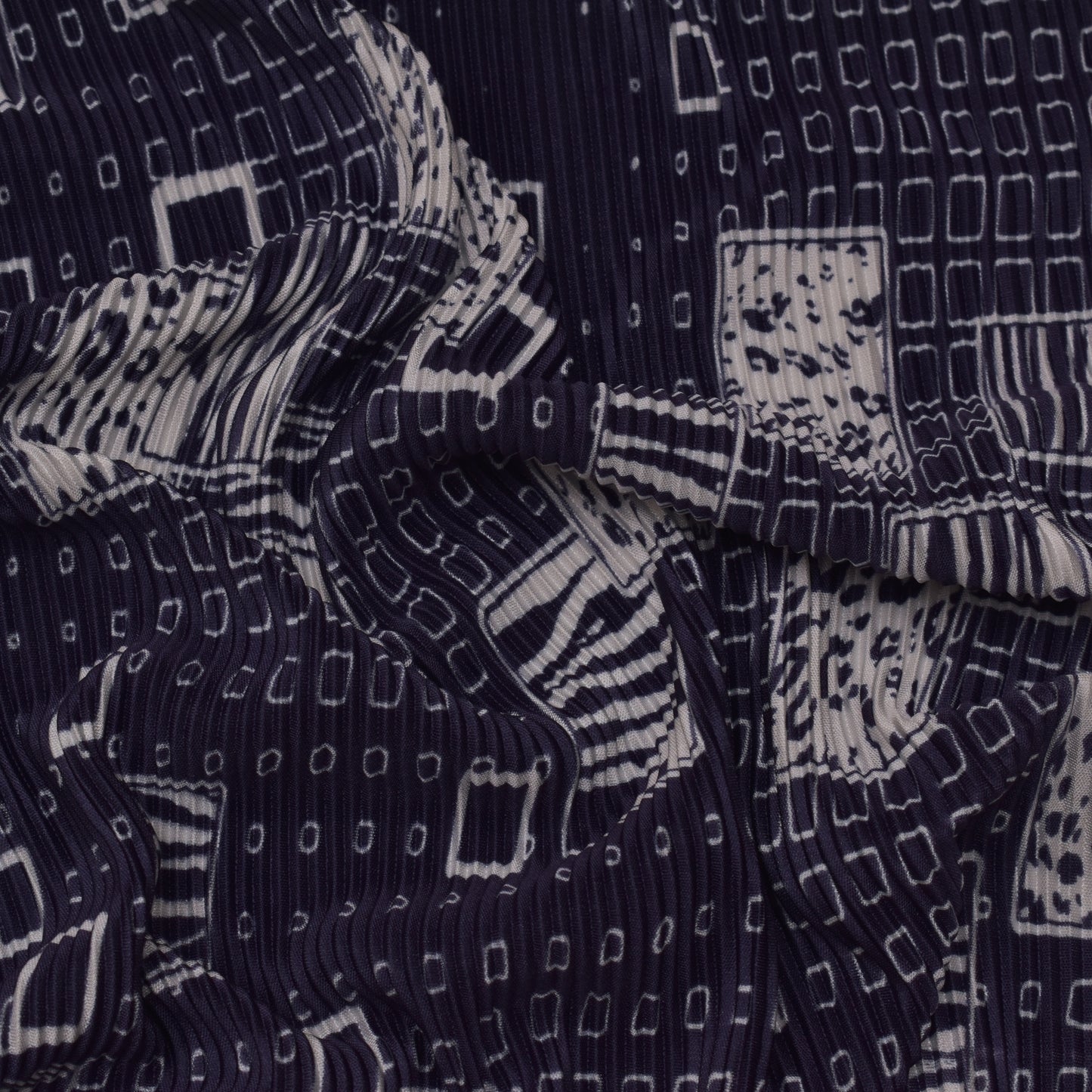 Multi Colored Crush Satin Print Fabric