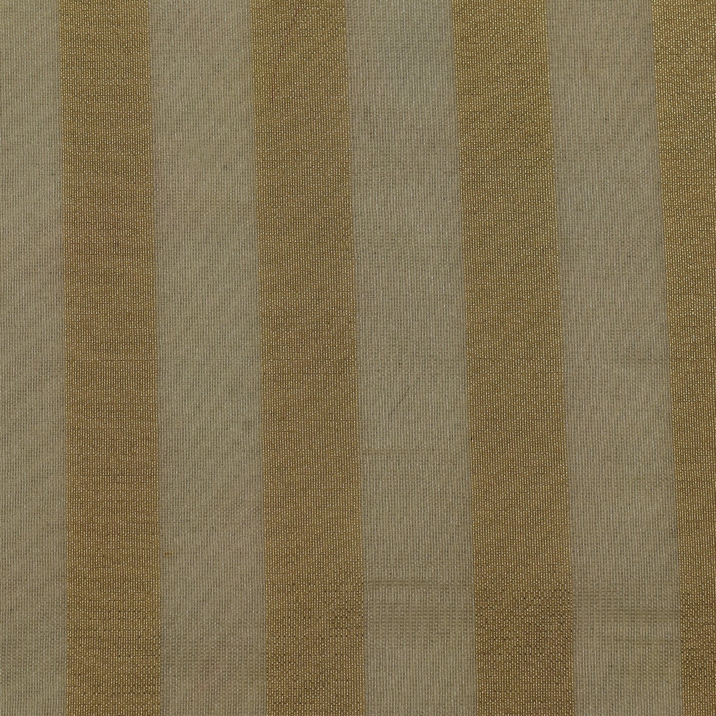 Beige  Color Organza Zari Stripe Fabric