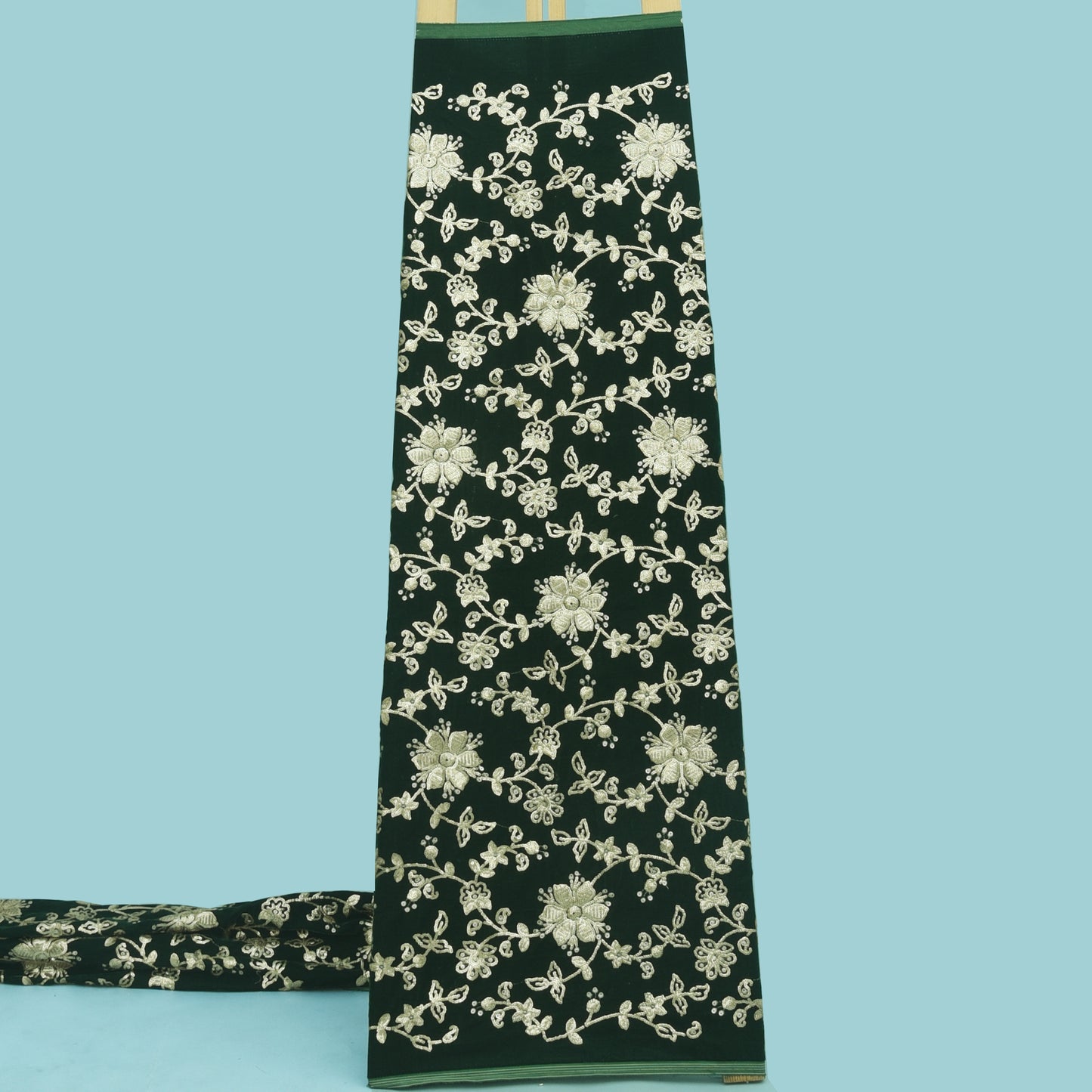 Velvet Sequins Embroidery Fabric