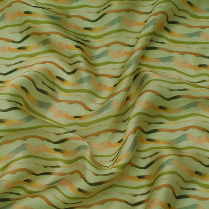 Multi Color Armani Satin Print Fabric