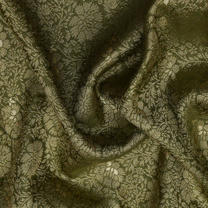 Green Color Dola Jaquard Fabric