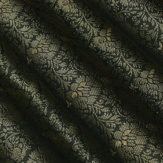 Bottle Green Color Dola Jaquard Fabric
