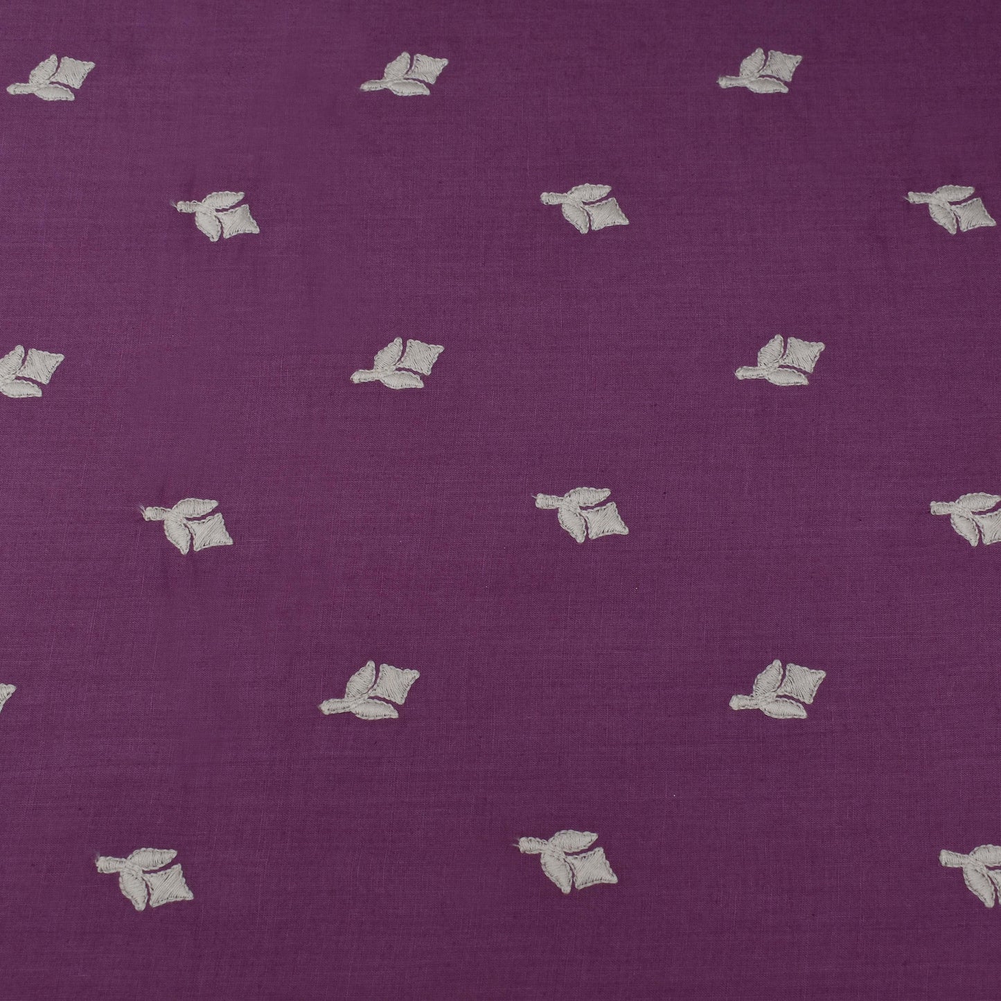 Purple Color Cotton Booti Fabric