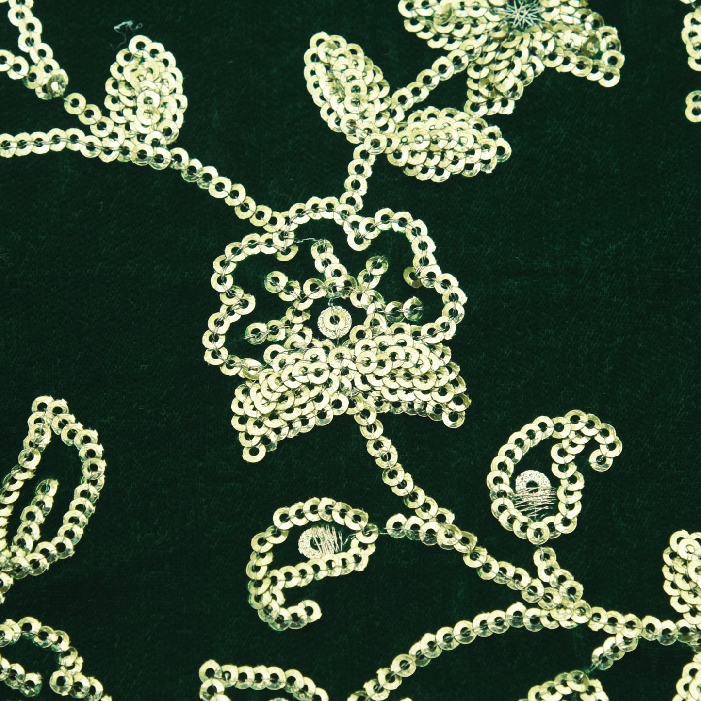 Velvet Sequins Embroidery Fabric