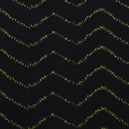 Black Color Slub Tussar Print Fabric