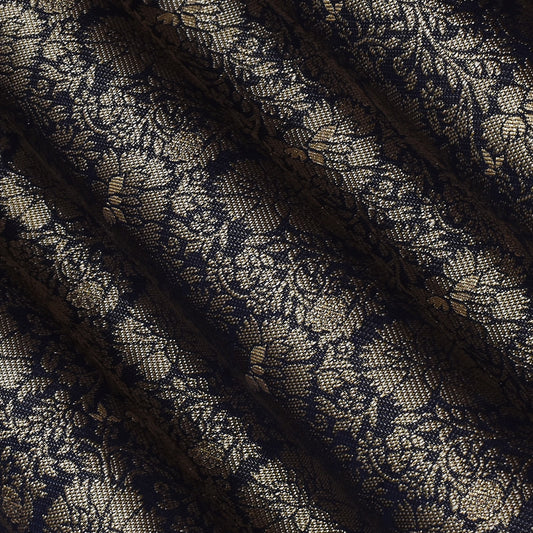 Navy Blue Color Dola Jaquard Fabric