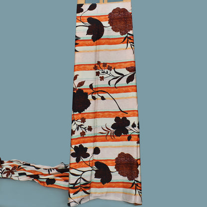 Multi Color Satin Silk Hydra Print Fabric