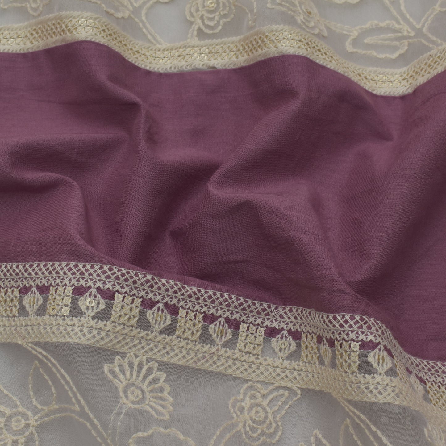 Move Color Cotton Plazo Embroidery Fabric